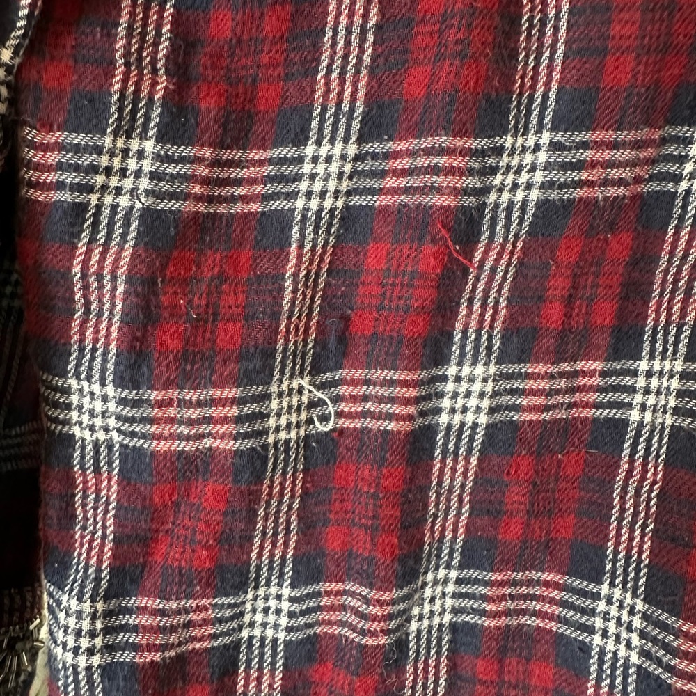 Free People Silver Sequin Plaid Button-Up Shirt - Picture 5 of 11